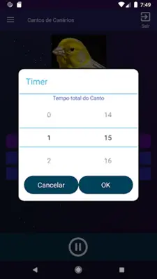 Cantos de Canários android App screenshot 3